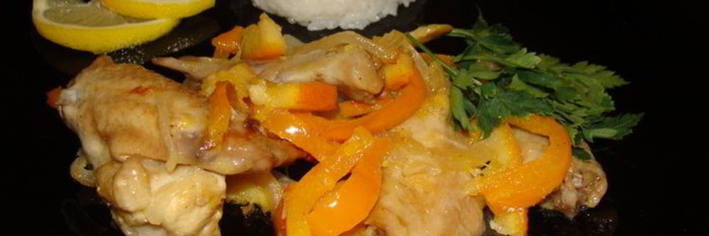 Куриные крылышки с апельсинами