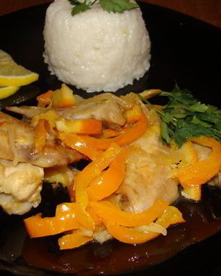 Куриные крылышки с апельсинами