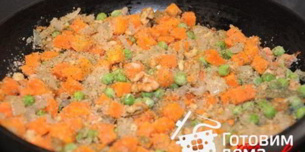 курица, фаршированная овощами