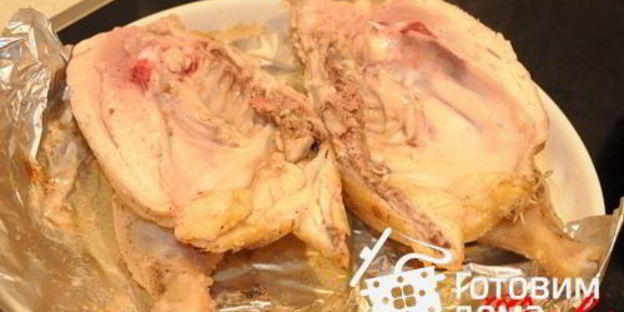 курица, фаршированная овощами