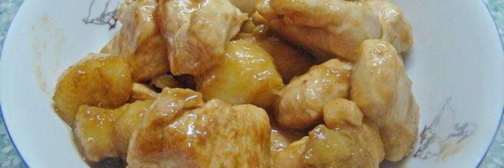 Курица с бананами