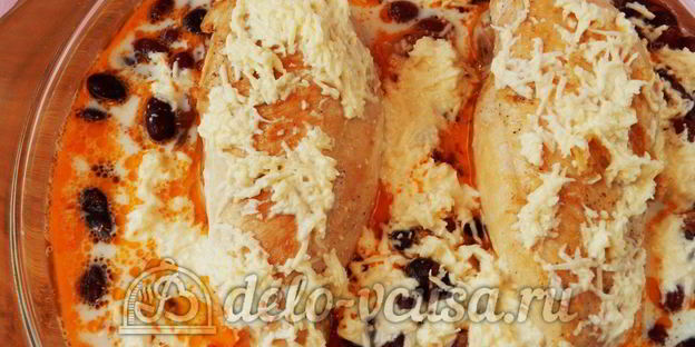 курица с фасолью