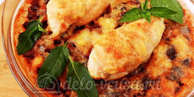 курица с фасолью