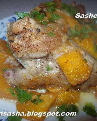 Курица с тыквой