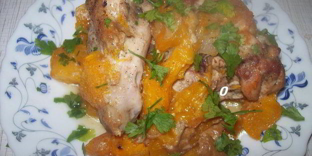 курица с тыквой