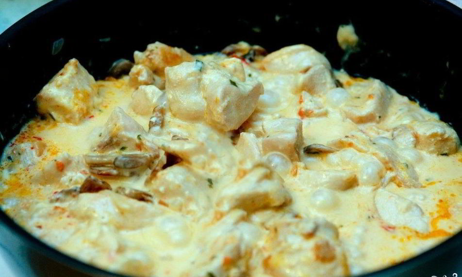 Рецепт мяса под белым соусом