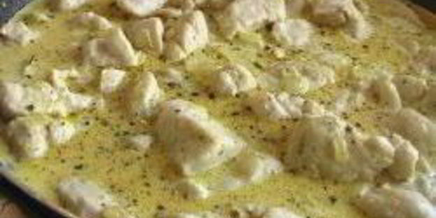 мясо под белым соусом