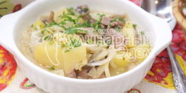 мясо в горшочке с картофелем