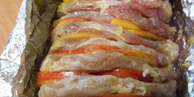 мясо в яблочном маринаде