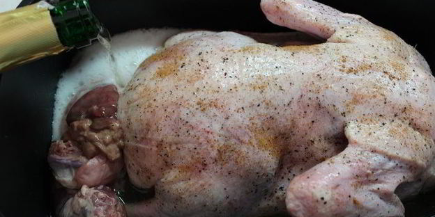 пьяная утка с карамелизованными яблоками