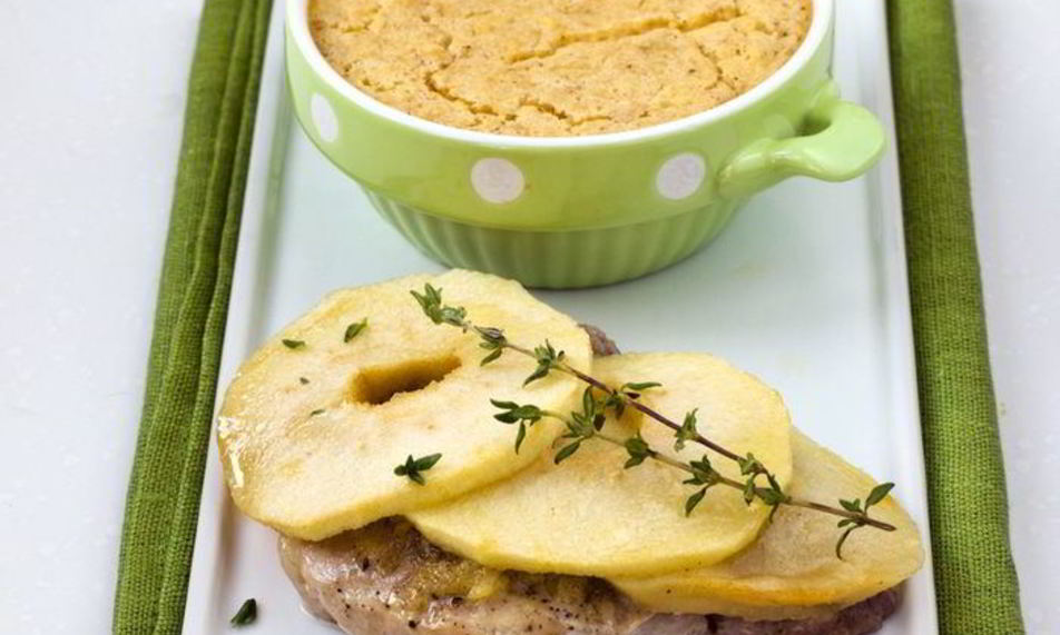 Рецепт свинины по-валлийски с яблочным фланом