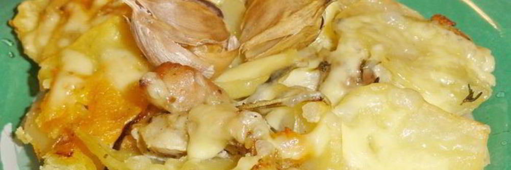 Свинина с картофелем и тыквой