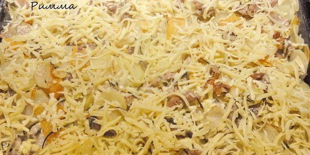 свинина с картофелем и тыквой