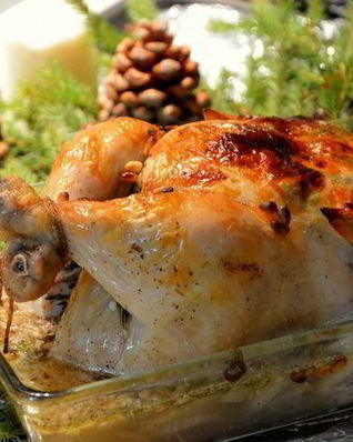 Цыпленок с чесноком и травами