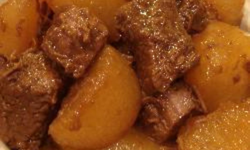 Рецепт тушеной говядины с редького дайкона