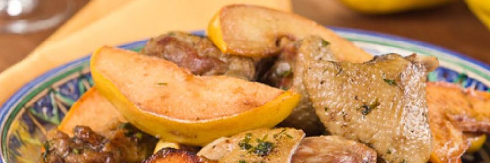 Утка с айвой