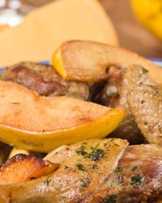 Утка с айвой