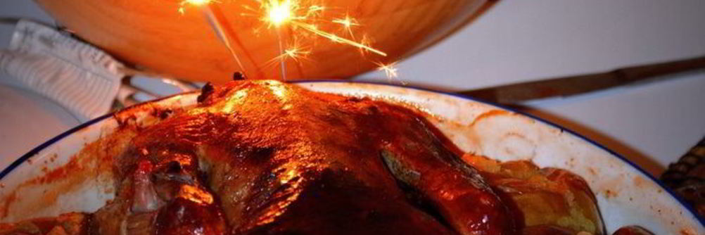 Утка с яблоками