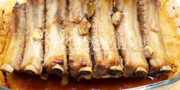 запеченные ребрышки с гранатовым соусом