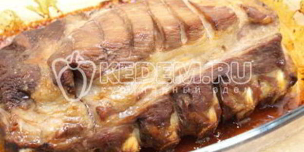 запеченные ребрышки с гранатовым соусом