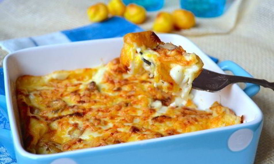 Рецепт ньокков-суфле под грибным соусом бешамель