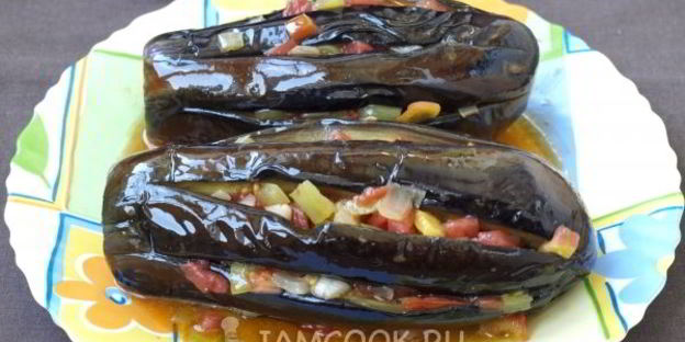 баклажаны, фаршированные овощами