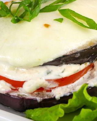 Баклажаны с сыром и шампиньонами