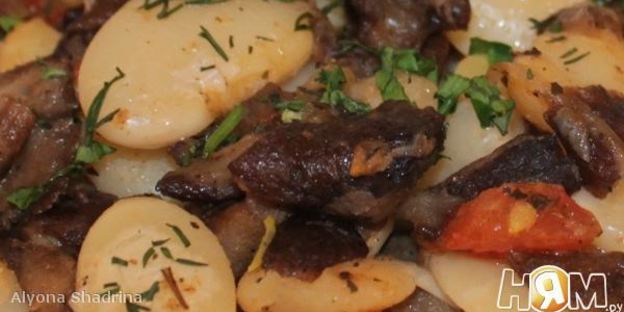 белая фасоль тушенная с грибами