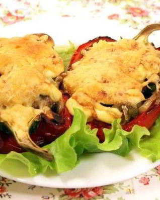 Фаршированный перец с грибной начинкой