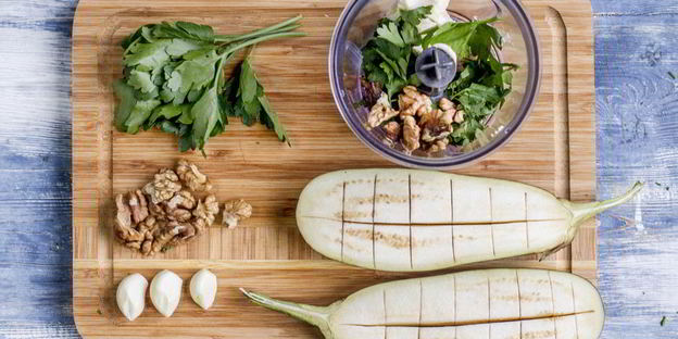 фаршированные баклажаны в грузинском стиле