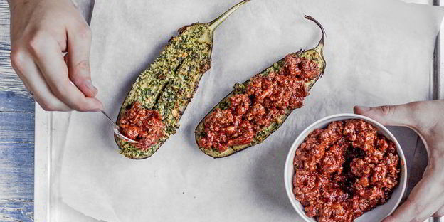 фаршированные баклажаны в грузинском стиле