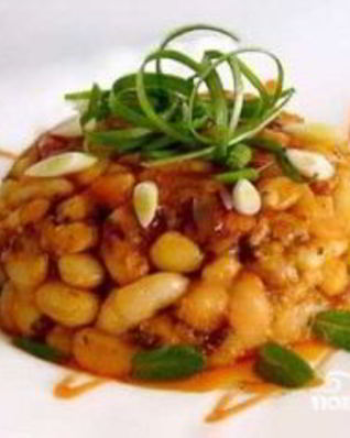 Фасоль с грибами