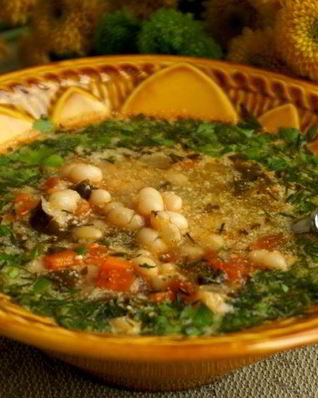 Фасоль со щавелем