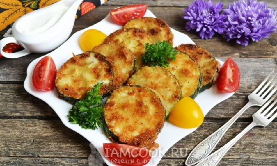 Рецепт кабачков в панировке