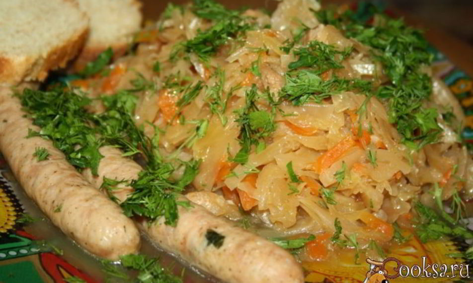 Рецепт капусты тушеной по-немецки в мультиварке