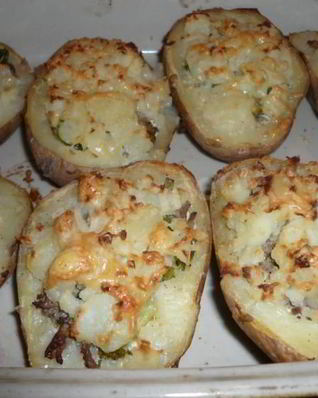 Картофель фаршированный говяжьим фаршем с брокколи в духовке