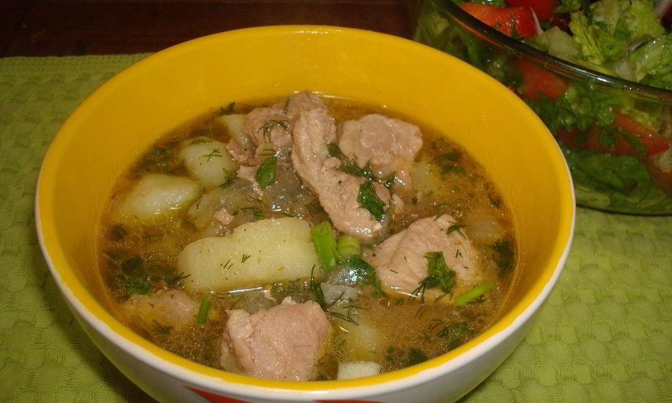 Рецепт картофеля, тушенного со свининой
