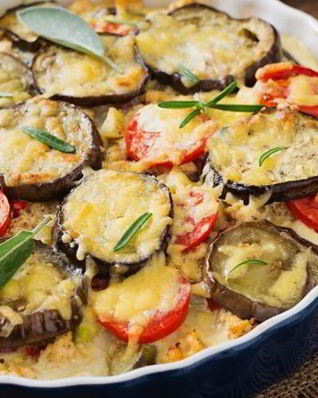 Мусака с картофелем и телячьим фаршем