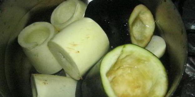 овощи, фаршированные сыром и грибами