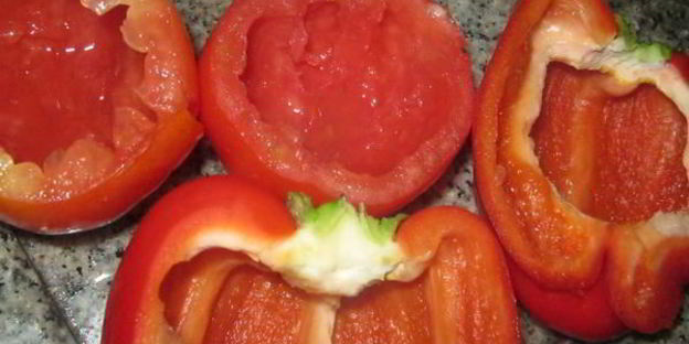 овощи, фаршированные сыром и грибами