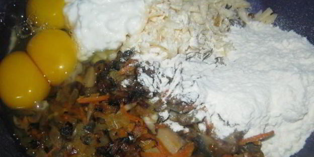 овощи, фаршированные сыром и грибами