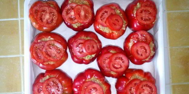 перец фаршированный индейкой без риса