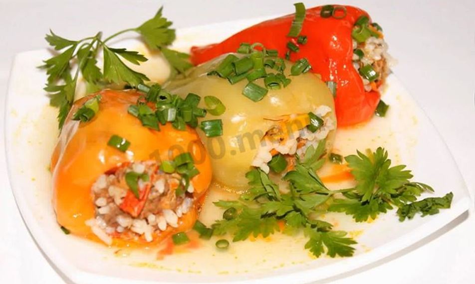 Рецепт перцев фаршированных мясома и рисома в мультиварке