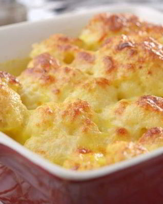 Цветная капуста в сметане с сыром