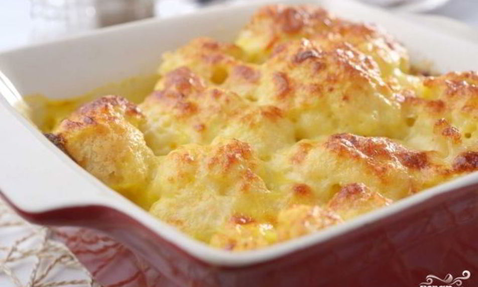 Рецепт цветной капусты в сметане с сыром