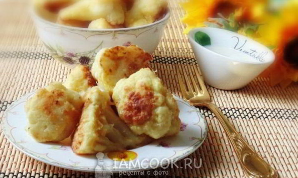 Рецепт цветной капусты жареной в муке