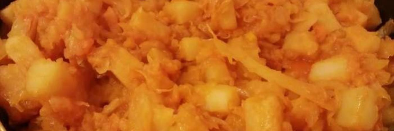 Тушеная капуста с картошкой