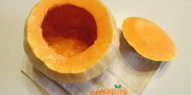 тыква, запеченная целиком, с начинкой