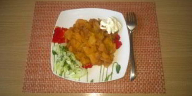 тыква, жаренная с луком