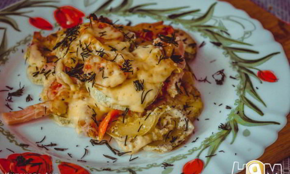 Рецепт запеченного кабачка с чесноком